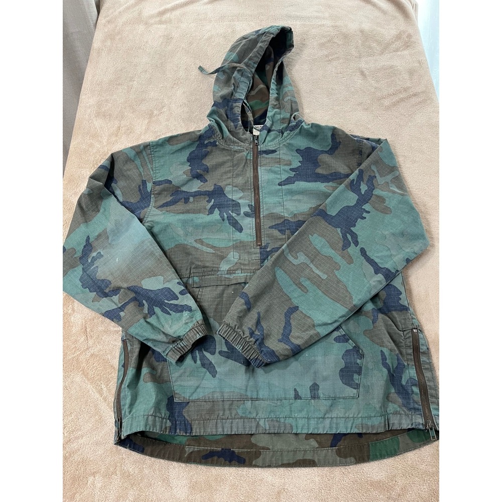 BALDWIN Rashmir Anorak Ripstop Hoodie Men's Medium Camouflage 1/4-Zip L/S GOOD